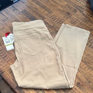 Ruby Rd. “Animal Instinct” Beige Women's Straight Leg Pants